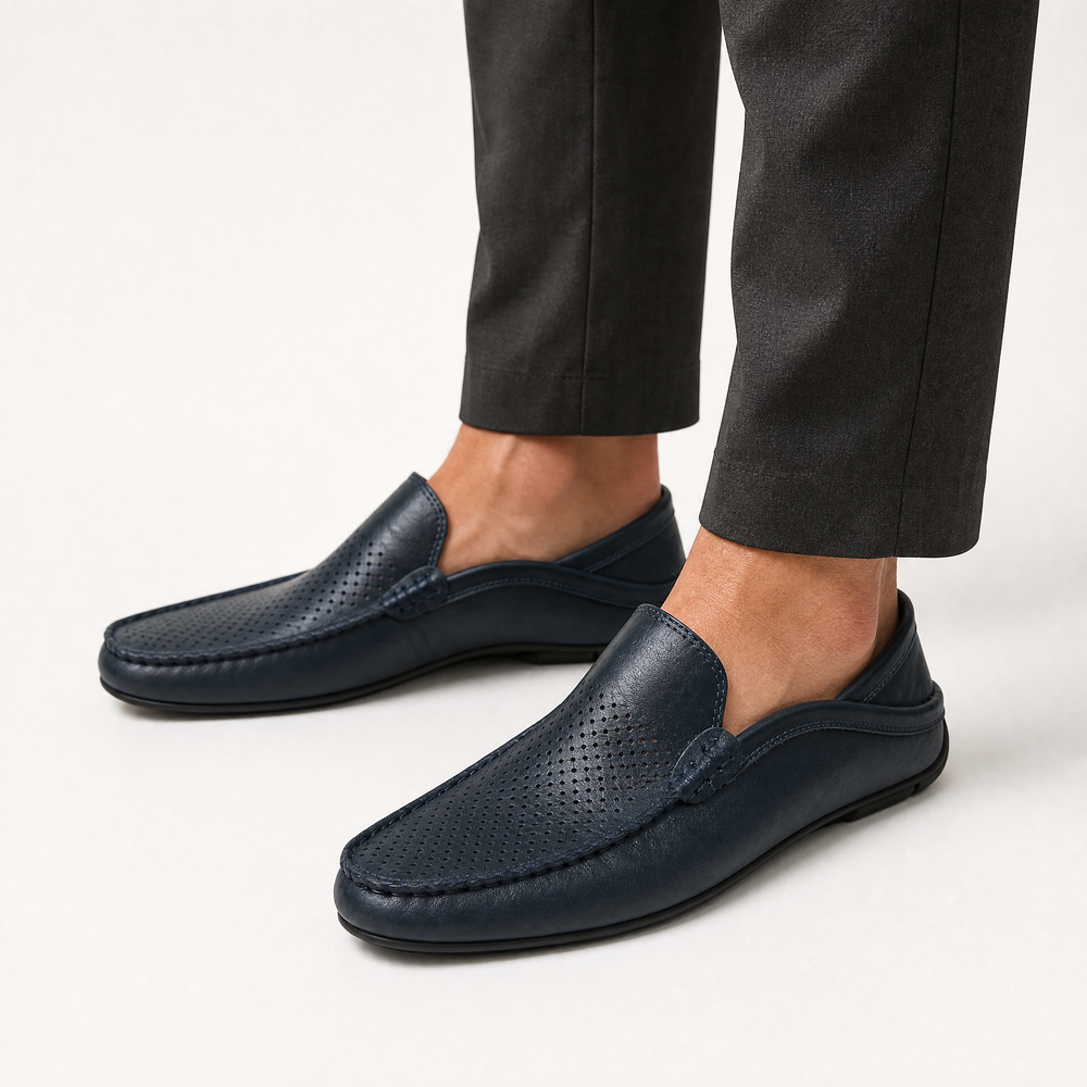 James – Perforated Leather Loafers