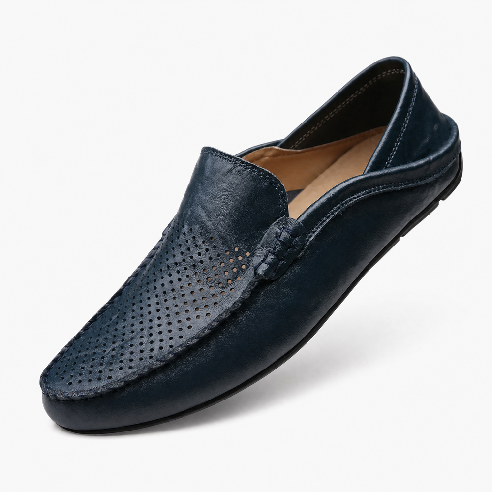 James – Perforated Leather Loafers