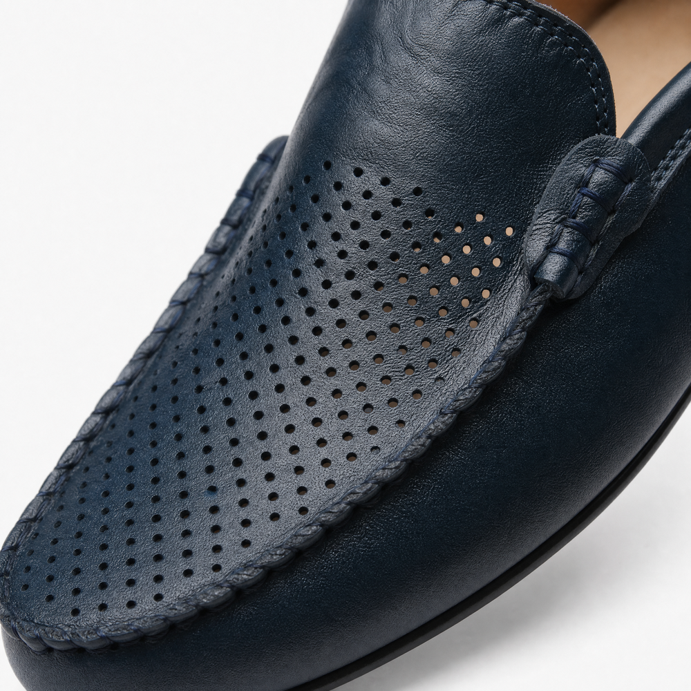 James – Perforated Leather Loafers