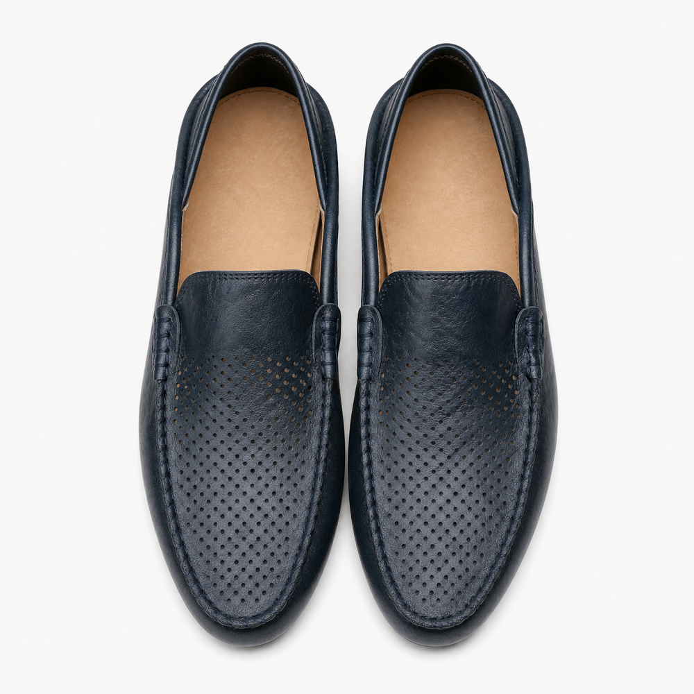 James – Perforated Leather Loafers