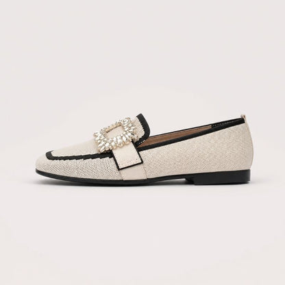 Amelia – Embellished Woven Loafers