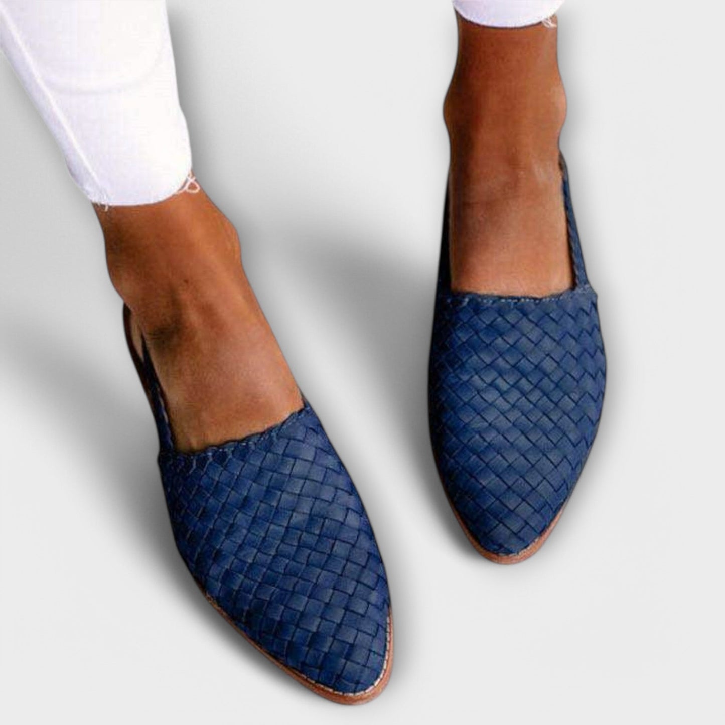 Luisa - Woven Slingback Loafers