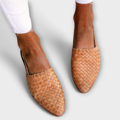 Luisa - Woven Slingback Loafers