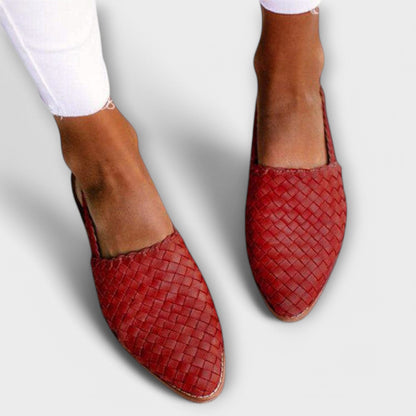 Luisa - Woven Slingback Loafers