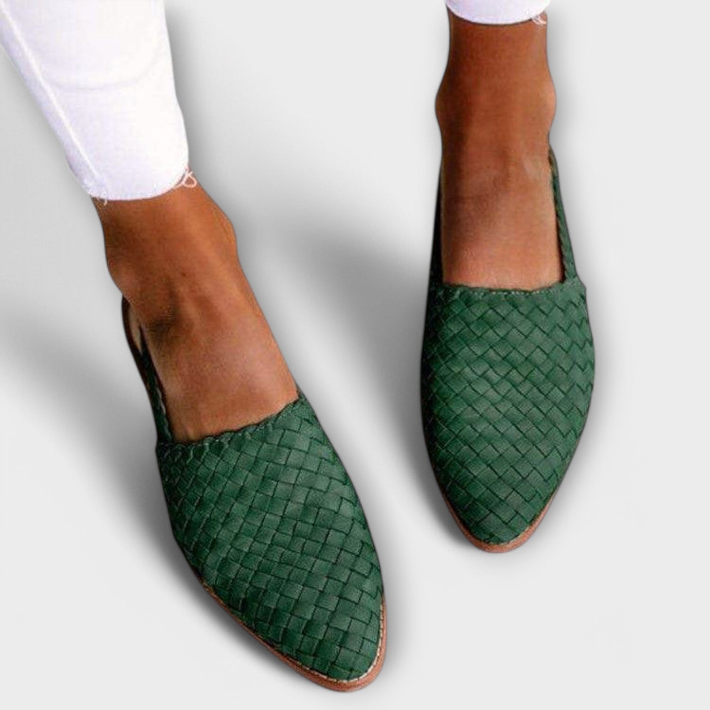 Luisa - Woven Slingback Loafers