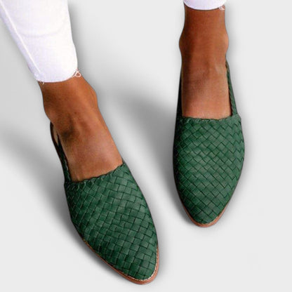 Luisa - Woven Slingback Loafers