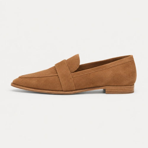 Sophie – Pointed Suede-Look Loafers