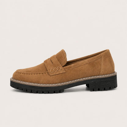 Charlotte – Chunky Suede-Look Loafers