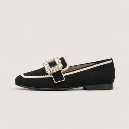 Amelia – Embellished Woven Loafers