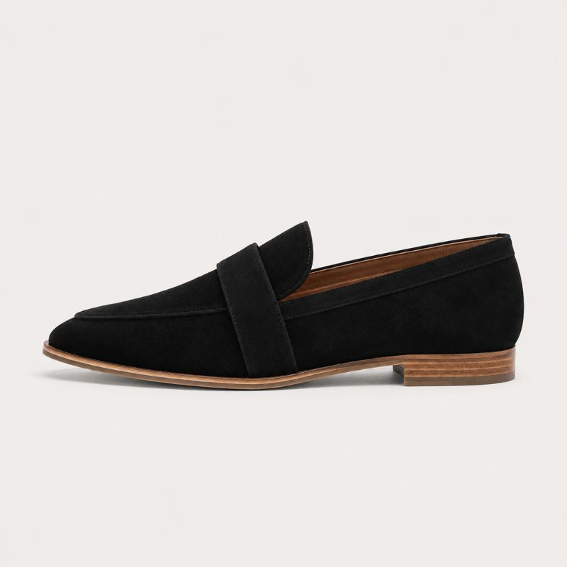 Sophie – Pointed Suede-Look Loafers