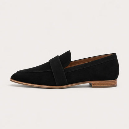 Sophie – Pointed Suede-Look Loafers