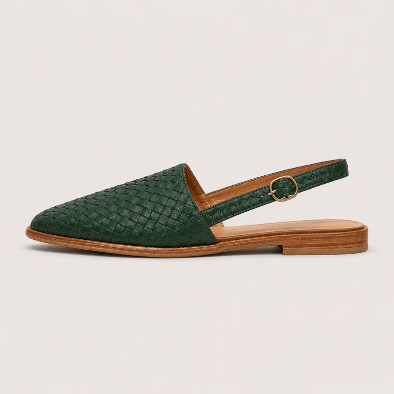 Luisa - Woven Slingback Loafers