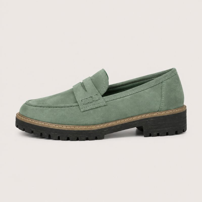 Charlotte – Chunky Suede-Look Loafers