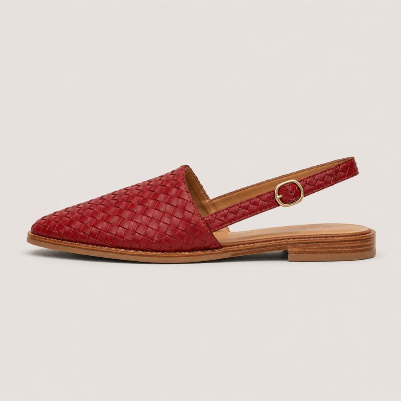 Luisa - Woven Slingback Loafers