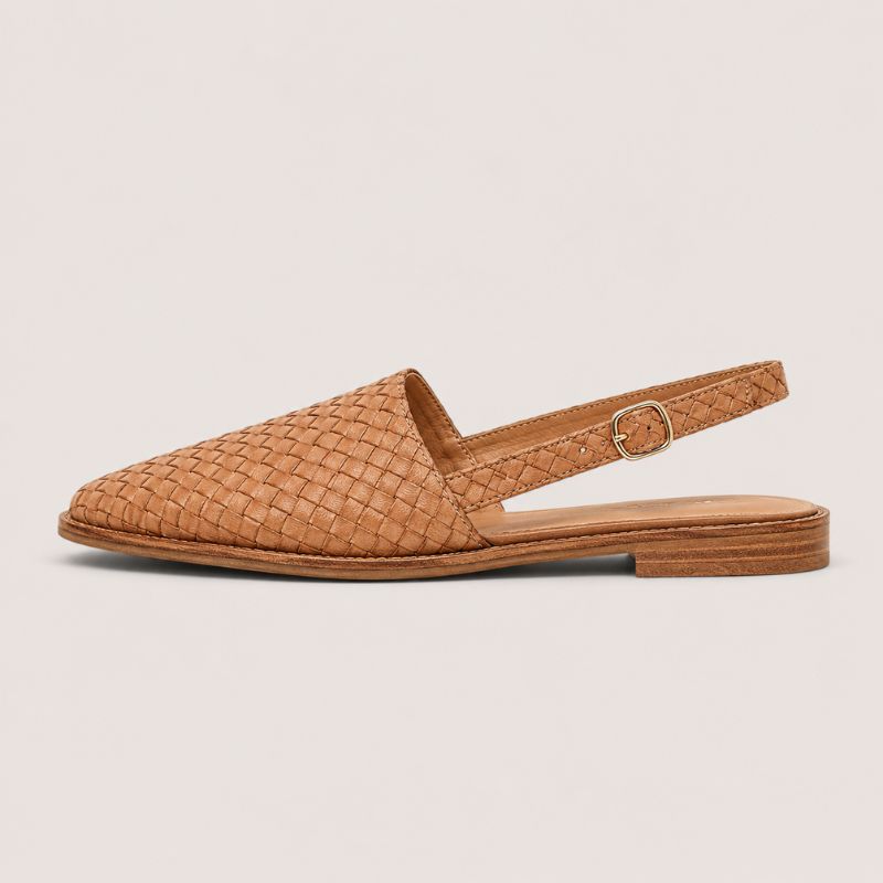 Luisa - Woven Slingback Loafers