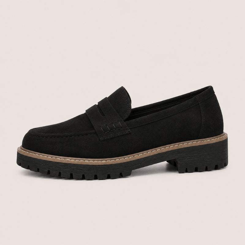 Charlotte – Chunky Suede-Look Loafers