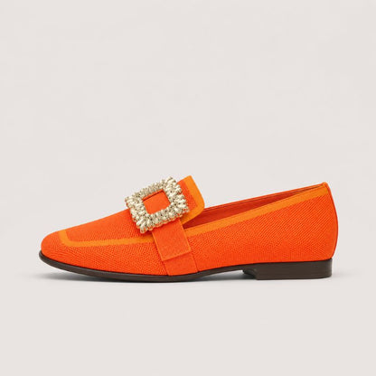 Amelia – Embellished Woven Loafers
