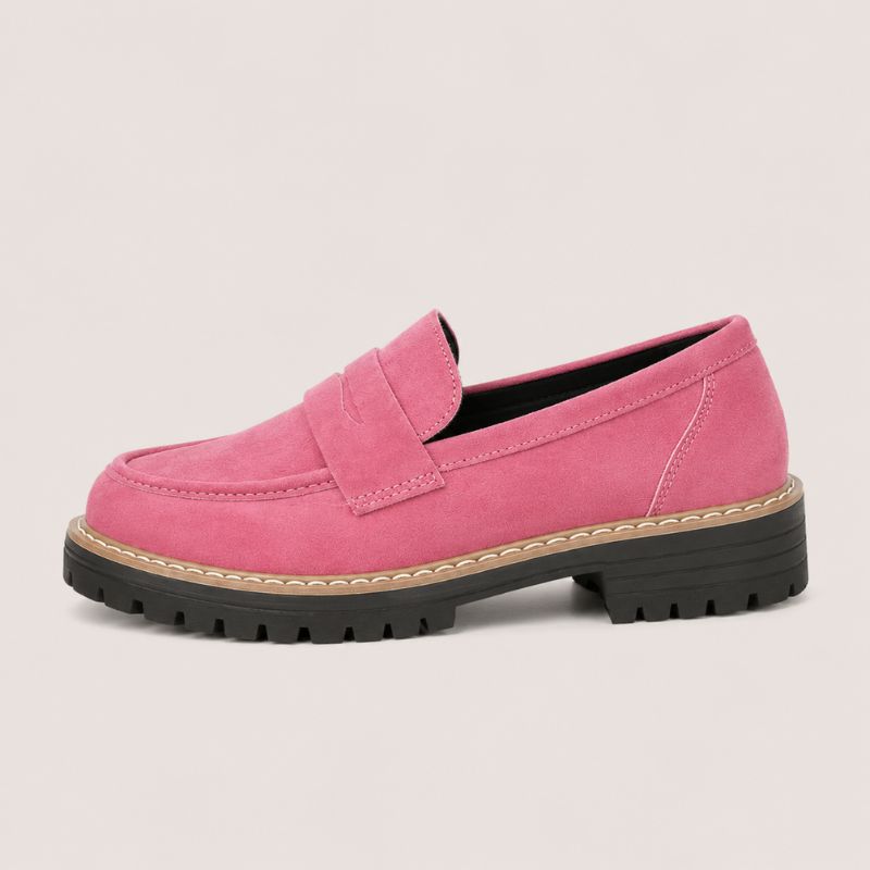 Charlotte – Chunky Suede-Look Loafers