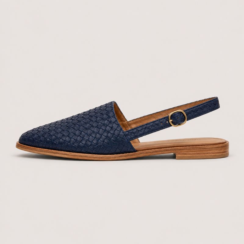 Luisa - Woven Slingback Loafers