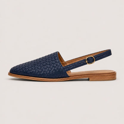Luisa - Woven Slingback Loafers