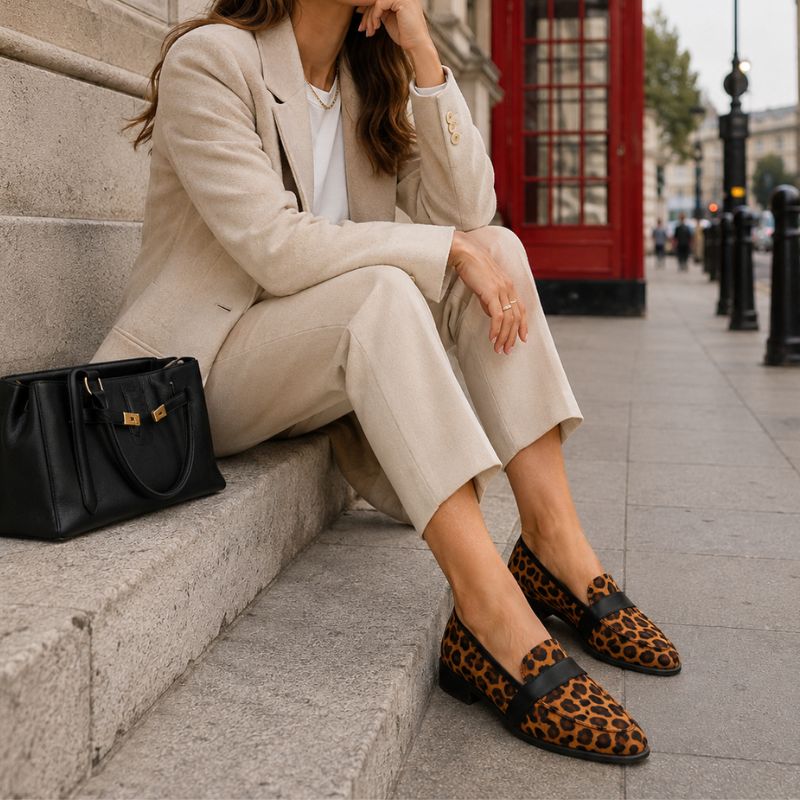 Sophie – Pointed Suede-Look Loafers