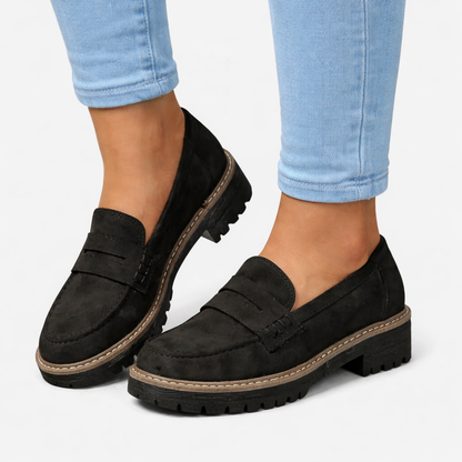 Charlotte – Chunky Suede-Look Loafers