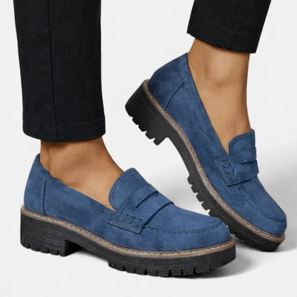 Charlotte – Chunky Suede-Look Loafers