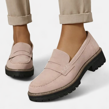 Charlotte – Chunky Suede-Look Loafers