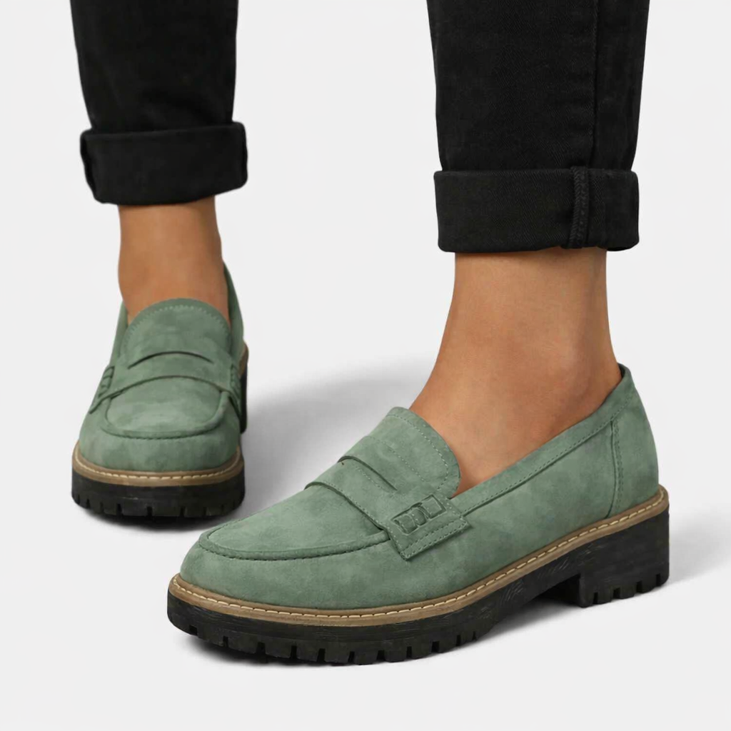 Charlotte – Chunky Suede-Look Loafers