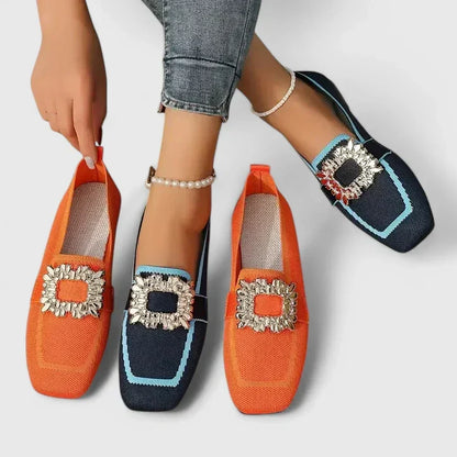 Amelia – Embellished Woven Loafers